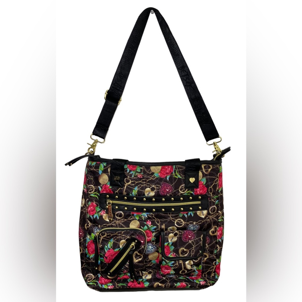 Vintage BETSEY JOHNSON Rose heart tote Satchel